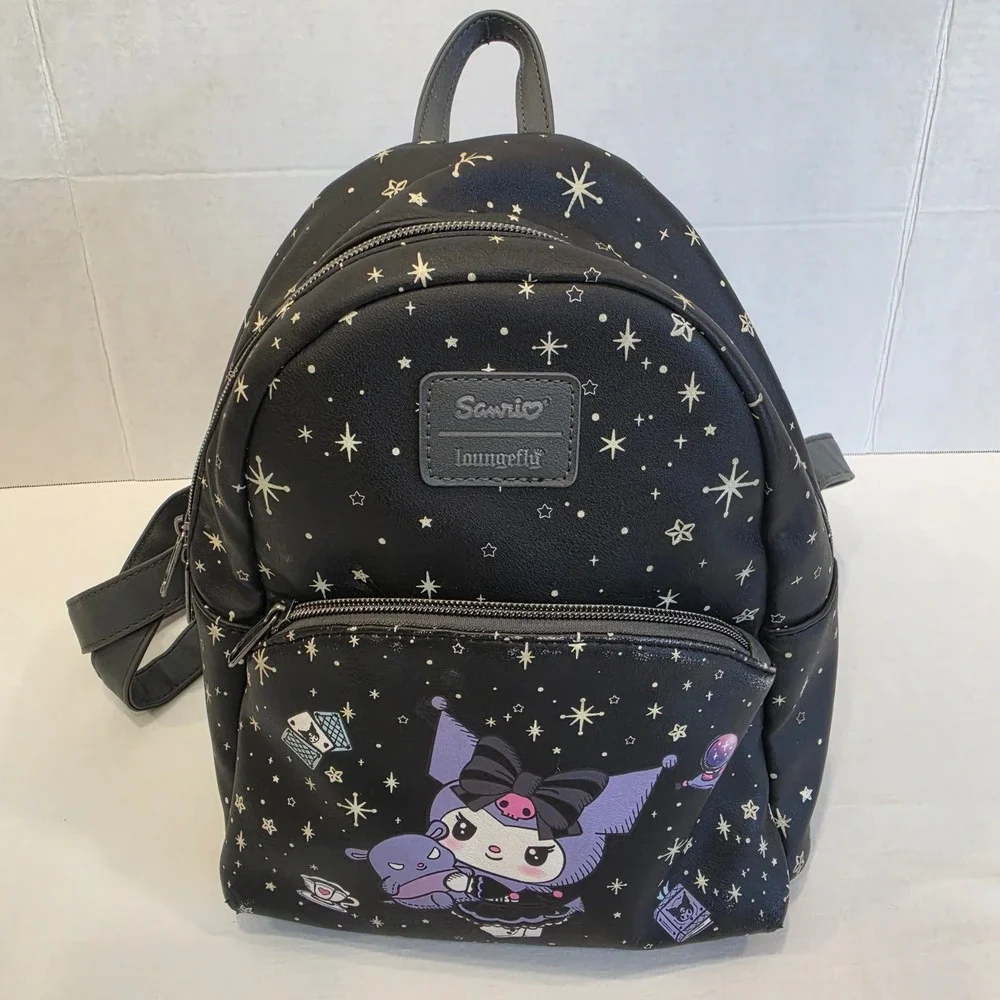 Sanrio Loungefly Kuromi Fortune Teller Celestial Star Mini Backpack Black